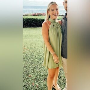 Elegant Green Mini Dress